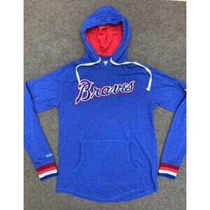 Atlanta Braves Mitchell & Ness Hoodie Mens S Heathered Lightweight MLB Pullover